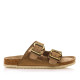 Sandàlies planes Mustang lazy marrons metalitzades tipus bio - Querol online
