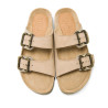 Sandalias planas Mustang lazy doradas tipo bio
