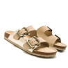 Sandalias planas Mustang lazy doradas tipo bio