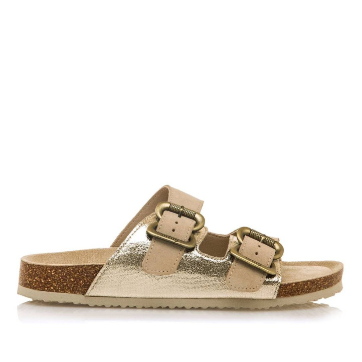Sandàlies planes Mustang lazy daurades tipus bio - Querol online