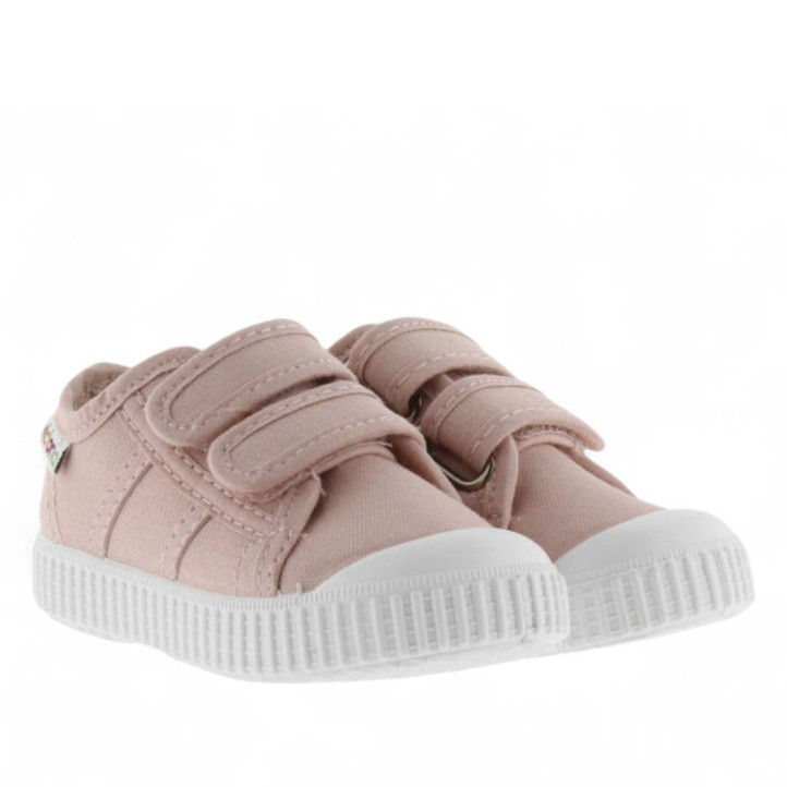 Zapatillas deporte Victoria basket rosas con doble cierre de velcro - Querol online