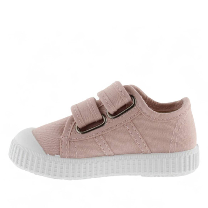 Zapatillas deporte Victoria basket rosas con doble cierre de velcro - Querol online