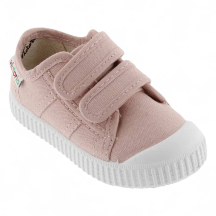 Zapatillas deporte Victoria basket rosas con doble cierre de velcro - Querol online