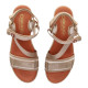 Sandalias cuña Chika 10 roco 07 doradas con correas ajustables - Querol online