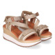 Sandalias cuña Chika 10 roco 07 doradas con correas ajustables - Querol online