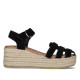 Sandalias cuña Chika 10 new bonita 10 negras estilo cangrejera - Querol online