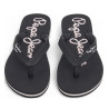 Chanclas Pepe Jeans bay beach negras con detalles blancos y tira al dedo