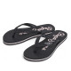 Xancles Pepe Jeans bay beach negres amb detalls blancs i tira al dit - Querol online