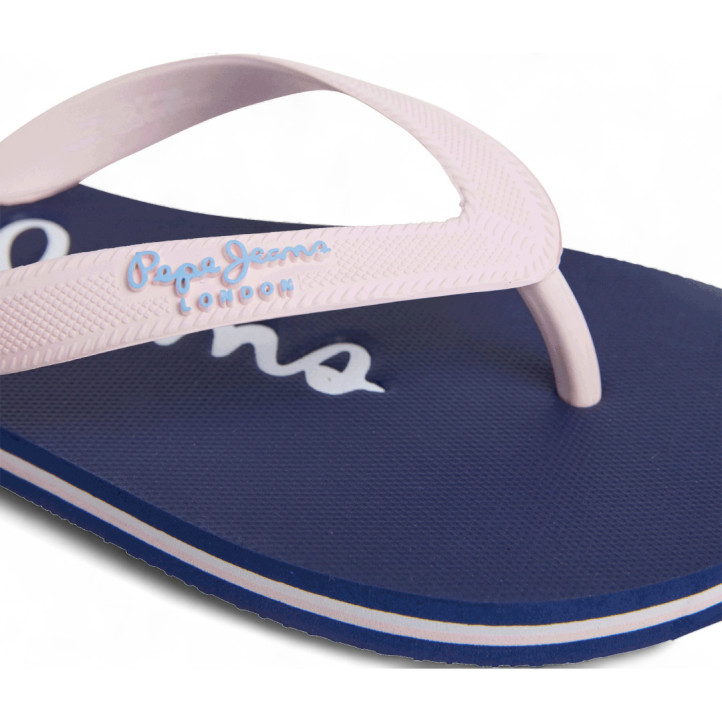 Xancles Pepe Jeans bay beach blaves i roses amb detalls blancs i tira al dit - Querol online