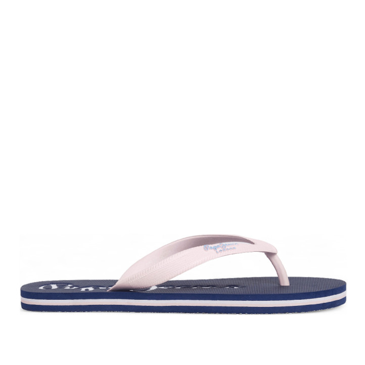 Xancles Pepe Jeans bay beach blaves i roses amb detalls blancs i tira al dit - Querol online