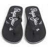 Chanclas Pepe Jeans bay beach negras con detalles blancos