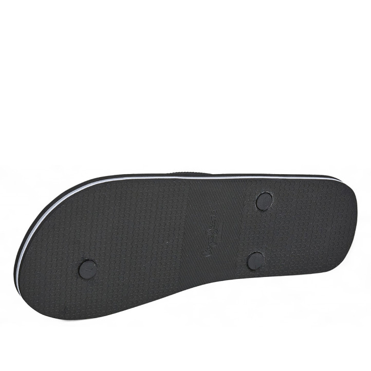 Chanclas Pepe Jeans bay beach negras con detalles blancos - Querol online