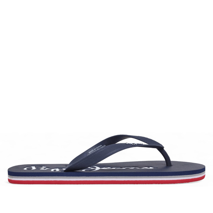 Xancles Pepe Jeans bay beach blaves amb detalls vermells i blancs - Querol online