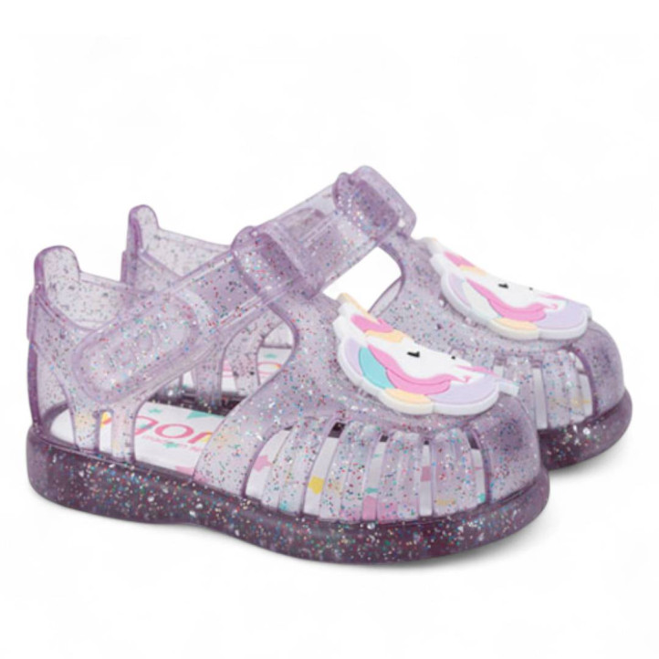 Chanclas Igor tobby malva unicornio glitter - Querol online