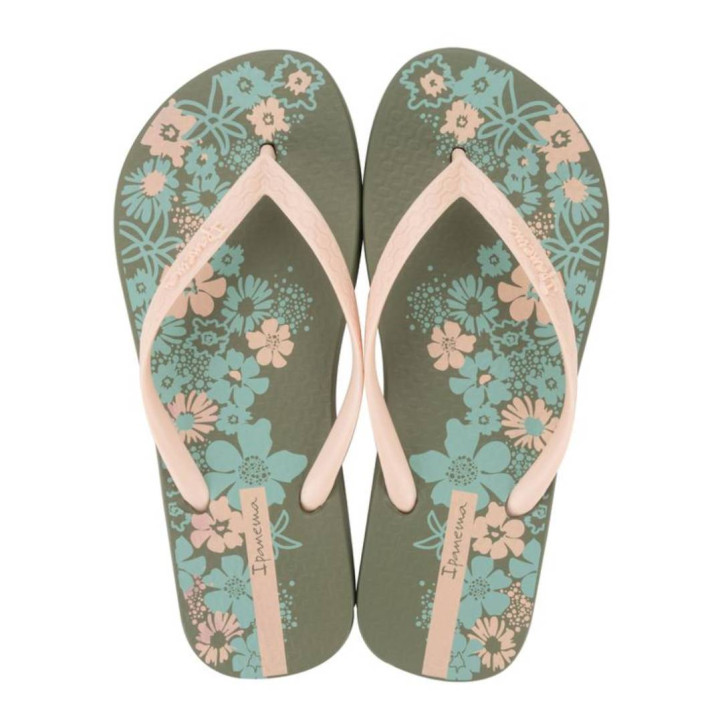 CHANCLAS DE MUJER IPANEMA CLASSICA HAPPY XII FEM GREEN/BEIGE - Querol online