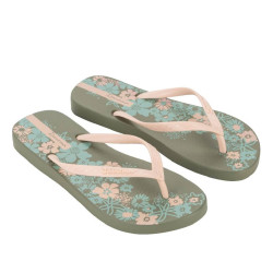 CHANCLAS DE MUJER IPANEMA CLASSICA HAPPY XII FEM GREEN/BEIGE - Querol online