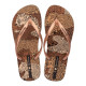 CHANCLAS DE MUJER IPANEMA ANIMAL PRINT VI FEM BEIGE/GOLD - Querol online