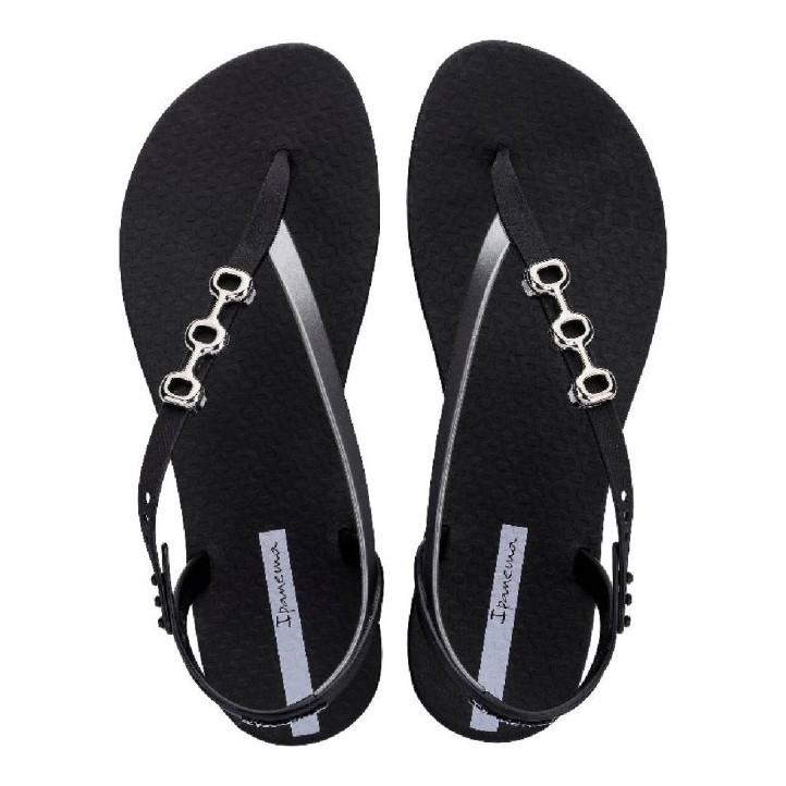 CHANCLAS DE MUJER IPANEMA SANDAL RIO FEM NEGRO PLATA - Querol online