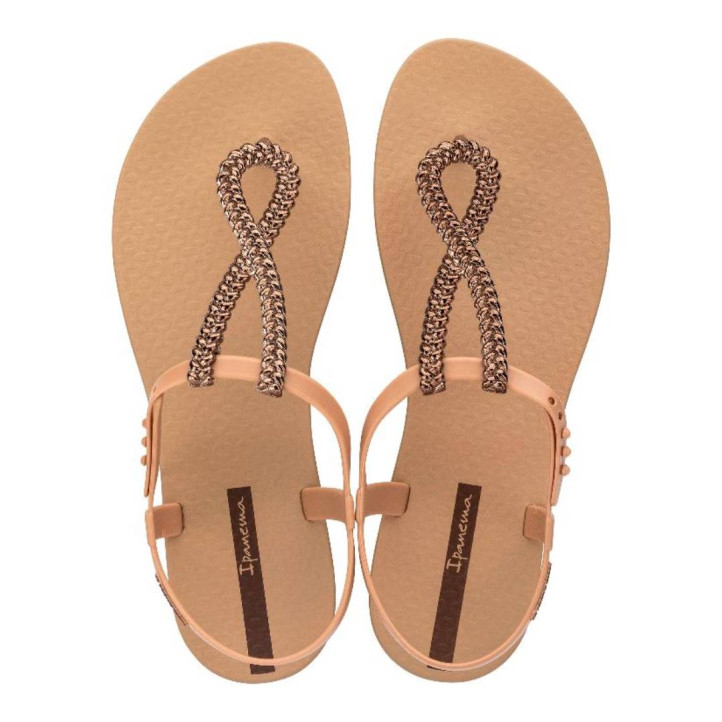 CHANCLAS DE MUJER IPANEMA CLASS TWIST SANDAL FEM BEIGE BRONCE - Querol online