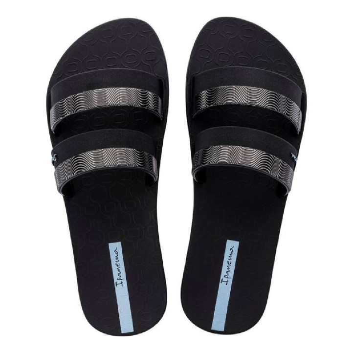CHANCLAS DE UNISEX IPANEMA MESH SLIDE FEM BLACK/BLUE - Querol online
