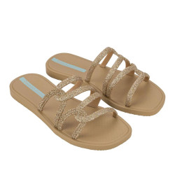 CHANCLAS DE MUJER IPANEMA SOLAR GLOW SLIDE AD BEIGE/GLITTER - Querol online