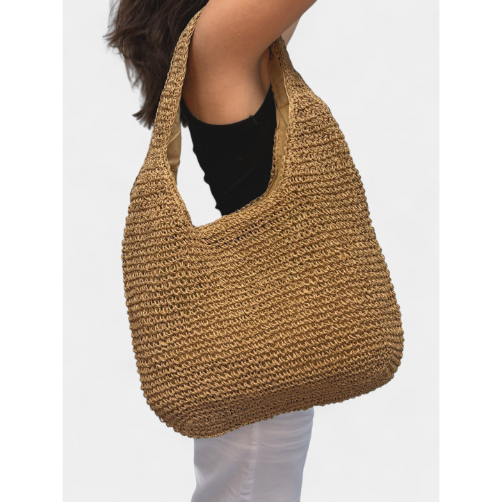 Bossa teixit estil shopper en color natural - Querol online