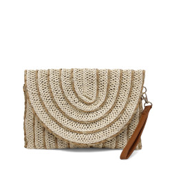 Bolso clutch de mano tejido con correa desmontable - Querol online