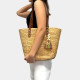 Capazo de ráfia con borla multicolor con conchas - Querol online