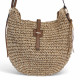 Bossa estil boho de tall arrodonit amb detalls marrons - Querol online