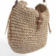 Bossa estil boho de tall arrodonit amb detalls marrons - Querol online