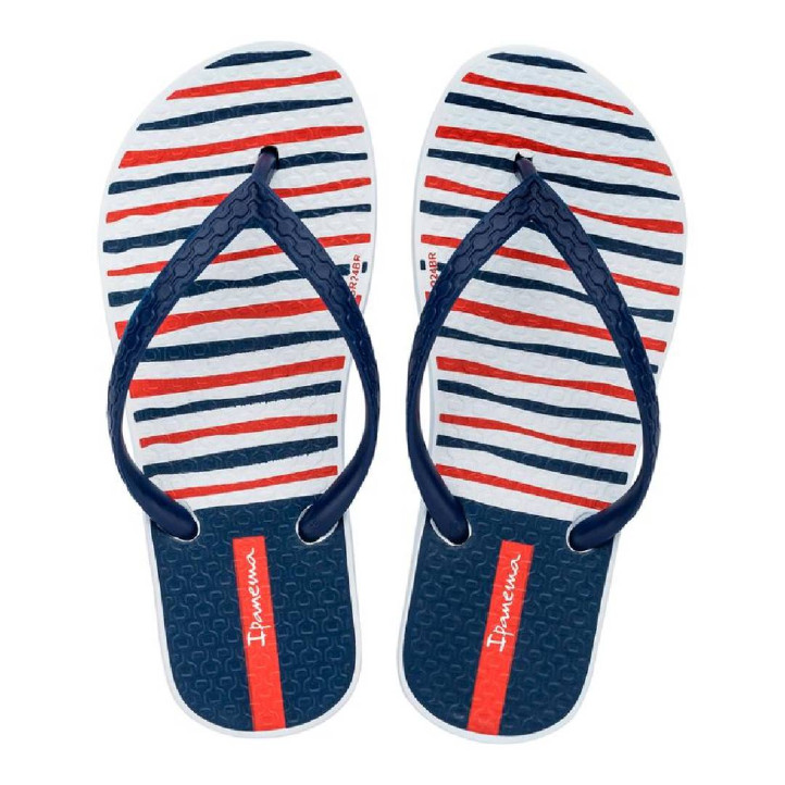 CHANCLAS DE NIñA IPANEMA CLASSIC HAPPY KIDS BLANCO AZUL - Querol online