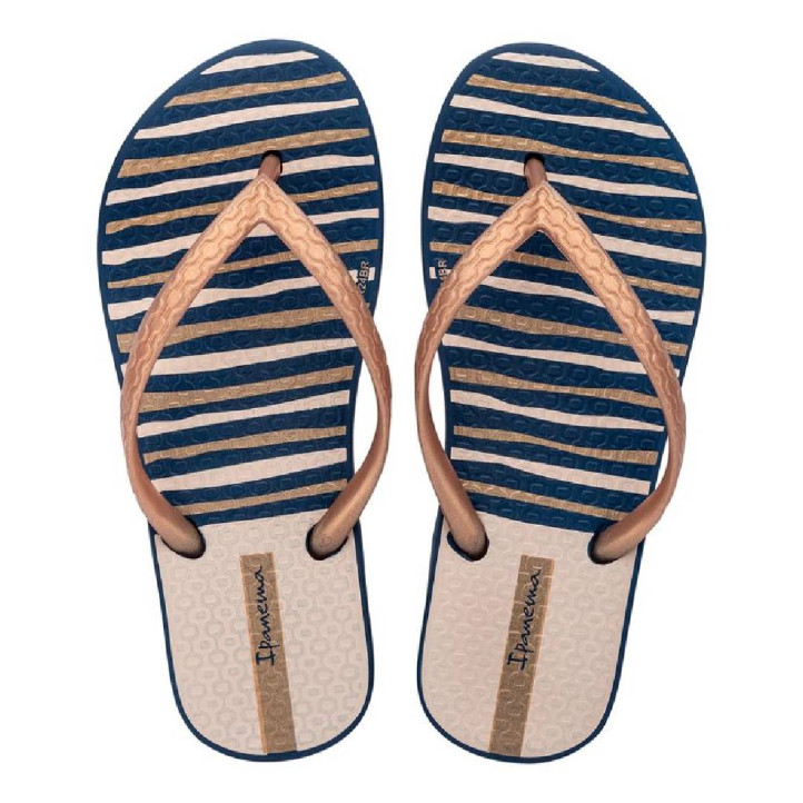 CHANCLAS DE NIñA IPANEMA CLASSIC HAPPY KIDS AZUL DORADO - Querol online