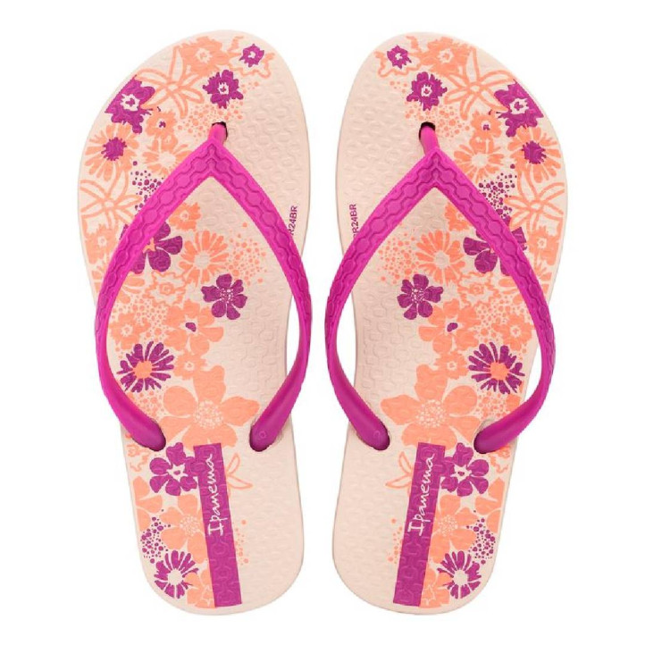 CHANCLAS DE NIñA IPANEMA CLASSIC HAPPY KIDS BEIGE NARANJA - Querol online