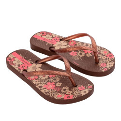 CHANCLAS DE NIñA IPANEMA CLASSIC HAPPY KIDS MARRON ROSA - Querol online