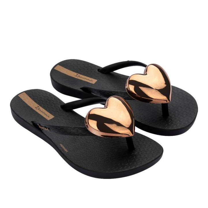 CHANCLAS DE NIñA IPANEMA MAXI FASHION II KIDS NEGRO BRONCE - Querol online