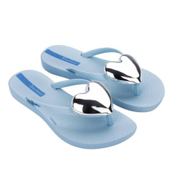 CHANCLAS DE NIñA IPANEMA MAXI FASHION II KIDS AZUL PLATEADO - Querol online