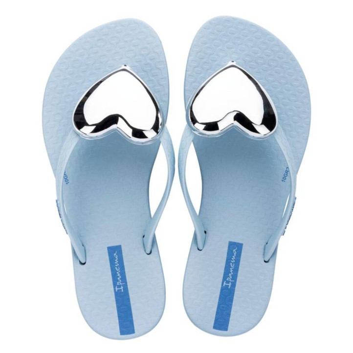 CHANCLAS DE NIñA IPANEMA MAXI FASHION II KIDS AZUL PLATEADO - Querol online