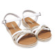 sandalias Redlove laia blancas con tiras delanteras cruzadas - Querol online