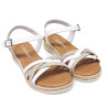 sandalias Redlove laia blancas con tiras delanteras cruzadas