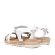 sandalias Redlove laia blancas con tiras delanteras cruzadas - Querol online