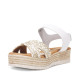 sandalias Redlove arlet blancas con plataforma y tiras cruzadas de ráfia - Querol online