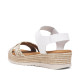 sandalias Redlove arlet blancas con plataforma y tiras cruzadas de ráfia - Querol online