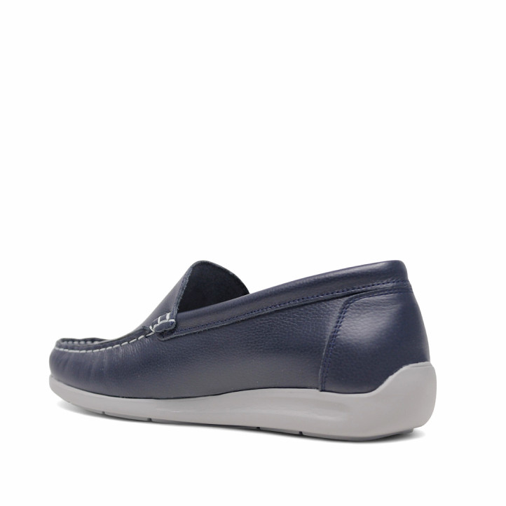 Zapatos vestir Lobo denali azules con repunte blanco - Querol online