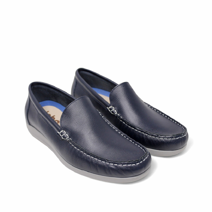 Sabates vestir Lobo denali blaus amb repunt blanc - Querol online