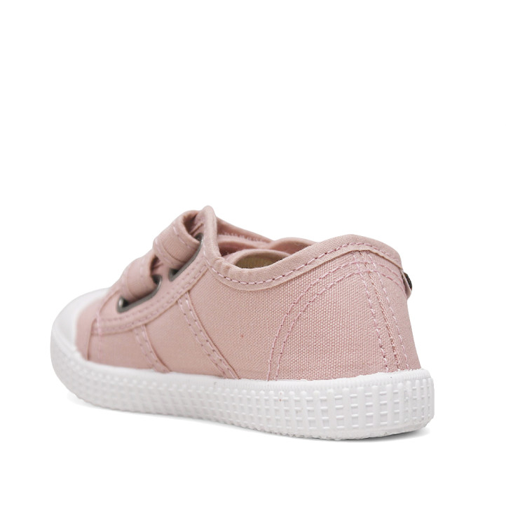 Zapatillas deporte Victoria basket rosas con doble cierre de velcro - Querol online