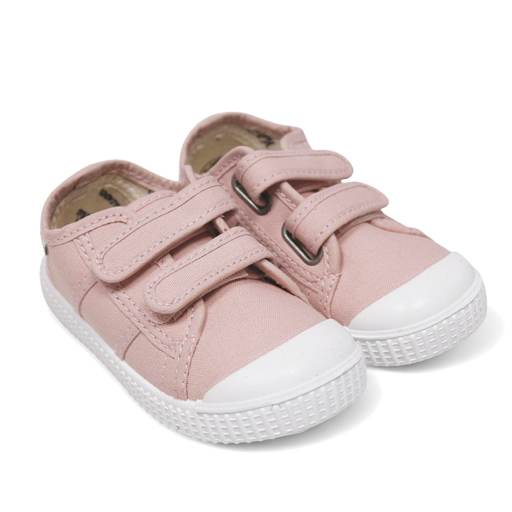 Zapatillas deporte Victoria basket rosas con doble cierre de velcro - Querol online