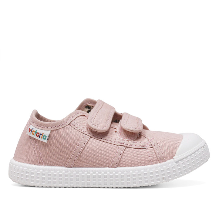Zapatillas deporte Victoria basket rosas con doble cierre de velcro - Querol online