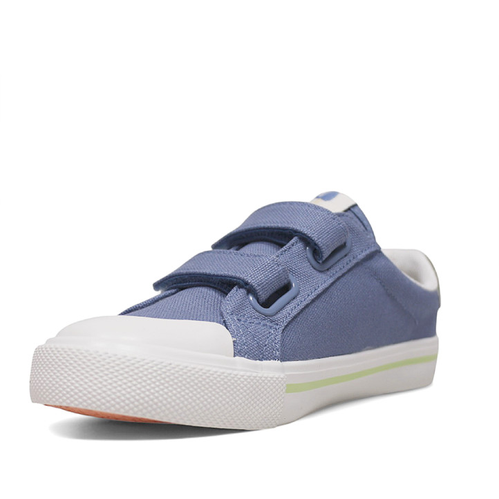 Zapatillas lona Victoria tribu azules con la V amarilla - Querol online