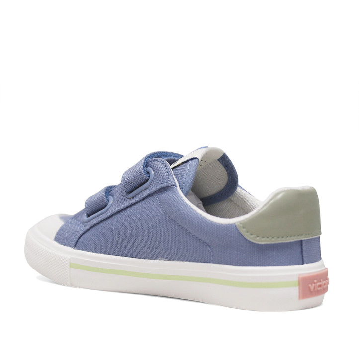 Zapatillas lona Victoria tribu azules con la V amarilla - Querol online