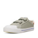 Zapatillas lona Victoria tribu kakis con la V azul - Querol online